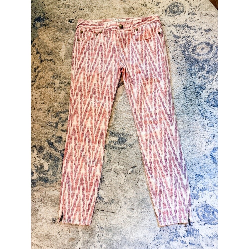 Free People Americana Ikat skinny cropped jeans size 27 BOHO CUTE